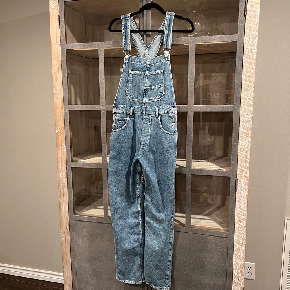 We free people ziggy denim overalls S